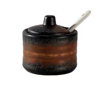 ByNGSDCC Sugar Container for Coffee Breakfast Afternoon Tea,Ceramic Bowl, Japanese Mini Pot, Spice Jar, for Bar Countertop-g-70ML(T)