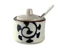 ByNGSDCC Sugar Container for Coffee Breakfast Afternoon Tea,Ceramic Bowl, Japanese Mini Pot, Spice Jar, for Bar Countertop-g-70ML(M)
