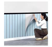 ByNGSDCC Wall Panels, Wood Grain Peel and Stick Large Subway Tile for Kitchen Wall Backsplash,Self Adhesive Backsplash for Bathroom Living Room Accent Wall Decor(Blue,45x90cm(5pcs))