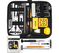 BYNIIUR Kit de réparation de Montre, Outils de Barre à Ressort, kit d'outils de Remplacement de Batterie, kit de Broche de Bracelet de Montre avec étui de Transport et Manuel d'instructions