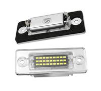 Bynome 2x LED Number Plate Light for VW Caddy Golf Touran T5 Jetta | Ultra Bright: 27 high-power SMD LEDs per lamp provide perfect 6000K white light to illuminate the rear plate.