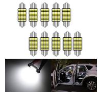 Bynome Festoon C5W LED bulbs Super Bright Chipsets Canbus Error Free LED interior car lights Dome License Plate Door Lights DE3175 DE3021 DE3022 3175,6000K White (10PCS 36MM C5W)
