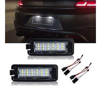 Bynome LED License Number Plate Light Lamps 18 SMD Bulbs For VW Golf MK4 MK5 MK6 Passat Polo CC Eos Scirocco (Pack of 2,White)