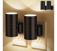 Bynome Night Light Plug in Wall, Dimmable Night Light with Dusk to Dawn Sensor, Cool White Nightlight Plug Light, Plug in Nightlight for Hallway Bedroom Stair Bathroom Toddler Adults Kids