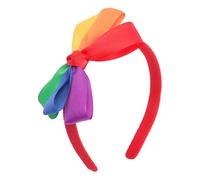 BYNYTO Rainbow Ribbon Bow Headband, Pride Rainbow Headband, Pride Hair Accessory for Women and Girls