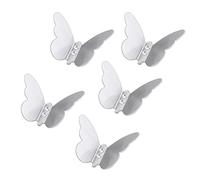 BYNYXI 5PCS Butterfly Clothes Hook Towels Storage Wall Hook Decoration Hook Stainless Steel Hook Moisture Proof Paint Process Butterfly Shape Hook for Entryway Bathroom Kitchen Bedroom Silver