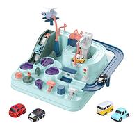 BYNYXI Adventure Car Park Toy for Children Track Cars Adventure City Rescue Car Adventure Track Highways Adventure Preschool Educational Toy for Children Boys Girls from 3 4 5 6 7 Years