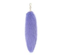 BYNYXI Fox Tail, 31cm/12.2Inch Therian Tail Keychain, Long Tail Pom Pom Keyring, Plush Tail Keychain, Furry Tail Pendant for Keys, Handbag, Backpack, Cosplay, etc.