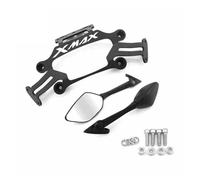 ByoBLu Motorcycle Rear View Mirrors Front Fixed Phone Bracket Rearview Stand GPS Holder Accessories Compatible with Yamaha XMAX 300 400 125 Xmax250