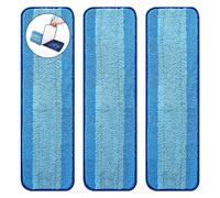BYOFI 3 Pack Microfiber Cleaning Pads for Bona Family of Mops,Washable & Reusable Mop Pads Refill Replacement Safe for Hardwood and Multi-Surfac Floors Have Super-Absorbent