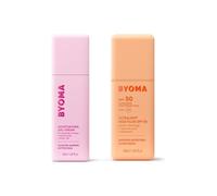 BYOMA Hydrate + Protect Duo, Moisturising Gel Cream (50ml) and SPF 50 Face Fluid (50ml) Lightweight Oil Free Moisturiser with Barrier Repair, Ultra Lightweight Facial Sunscreen for All Skin Tones