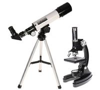 Byomic Beginners Microscope Set & Telescope in Case | ✅ 5 years warranty