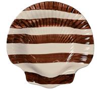 ByON - Armona Plate 23,5 cm, White / Dark Brown - White