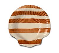 Byon Armona stripe plate 23.5x23.5 cm Light brown-white