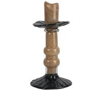 ByON - Lara Candlestick 22 cm, Black / Beige - Black