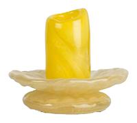 ByON - Lara Candlestick 9 cm, Yellow / Light Beige - Yellow