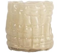 BYON Laranne 5280607703 Candle Holder - Hand Blown Glass in Beige, Decorative Irregular Surface Tea Light Holder, 10 cm, Dishwasher Safe