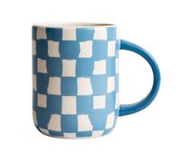Byon Liz mug check 28 lue-white
