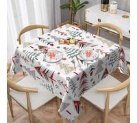 BYONEESS Christmas Square Tablecloth 54 Inch Geometric Colorfal Christmas Tree Table Cloth Winter Rustic Farmhouse Table Cover for Home Kitchen Dining Picnic Party Indoor Outdoor Decor