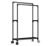 BYOUQ Floor-standing indoor coat rack, bedroom double pole rack, household coat rack, suitable for bedroom and living room-58 * 30 * 115CM A,58 * 30 * 115cm