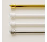 Byour3 - Set of Glass Curtain Poles, New Generation Window Curtain Rod for Indoor Curtains, Curtain Poles, Kitchen Door, Bathroom, Room Room, Universal (Gold 61 to 110 cm)