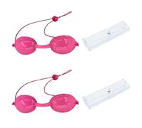 ByPaCrow 2 Pcs Safety Tanning Goggles IPL Eye Patch Red Blue Light Eye Protection Sunbed Eyewear with Transparent Bags Eyepatch Eyeshields for Patients in IPL, UV, Infrared LED Light Therapy