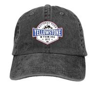byphrsgvzc Washed Men's Baseball Cap Wyoming Mountains Hiking Camping Trucker Snapback Caps Dad Hat Yellowstone National Park Golf Hats dfocd-Color7
