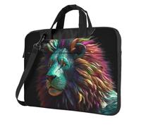 BYPPJGH Abstract 3d Art Lion Laptop Shoulder Bag For Men Women Briefcase Messenger Bag W/Strap Handle Waterproof Laptop Sleeve Bag 14 Inch