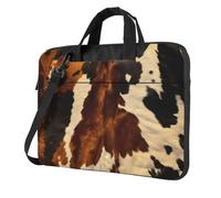BYPPJGH Abstract Cow Skin Laptop Shoulder Bag For Men Women Briefcase Messenger Bag W/Strap Handle Waterproof Laptop Sleeve Bag 15.6 Inch