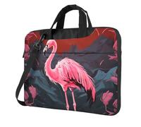 BYPPJGH Abstract Flamingo Laptop Shoulder Bag For Men Women Briefcase Messenger Bag W/Strap Handle Waterproof Laptop Sleeve Bag 14 Inch