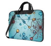 BYPPJGH Abstraction Biology Chemistry Laptop Shoulder Bag For Men Women Briefcase Messenger Bag W/Strap Handle Waterproof Laptop Sleeve Bag 15.6 Inch