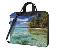 BYPPJGH Aitutaki Lagoon, Cook Islands Laptop Shoulder Bag For Men Women Briefcase Messenger Bag W/Strap Handle Waterproof Laptop Sleeve Bag 13 Inch