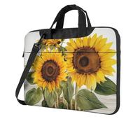 BYPPJGH Alluring Sunflowers Summer Laptop Shoulder Bag For Men Women Briefcase Messenger Bag W/Strap Handle Waterproof Laptop Sleeve Bag 14 Inch