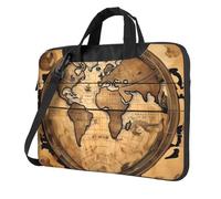 BYPPJGH Ancient Map World Globe Laptop Shoulder Bag For Men Women Briefcase Messenger Bag W/Strap Handle Waterproof Laptop Sleeve Bag 14 Inch