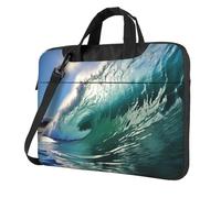 BYPPJGH Big Ocean Wave Laptop Shoulder Bag For Men Women Briefcase Messenger Bag W/Strap Handle Waterproof Laptop Sleeve Bag 15.6 Inch