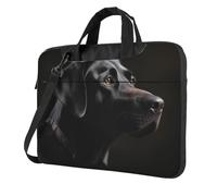 BYPPJGH Black Labrador Laptop Shoulder Bag For Men Women Briefcase Messenger Bag W/Strap Handle Waterproof Laptop Sleeve Bag 13 Inch