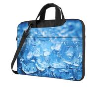 BYPPJGH Blue Ice Cube Background Laptop Shoulder Bag For Men Women Briefcase Messenger Bag W/Strap Handle Waterproof Laptop Sleeve Bag 13 Inch