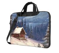 BYPPJGH Cabin In The Woods Laptop Shoulder Bag For Men Women Briefcase Messenger Bag W/Strap Handle Waterproof Laptop Sleeve Bag 13 Inch
