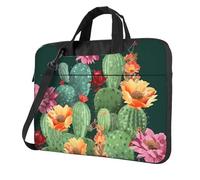 BYPPJGH Cactus Floral Bloom Laptop Shoulder Bag For Men Women Briefcase Messenger Bag W/Strap Handle Waterproof Laptop Sleeve Bag 14 Inch