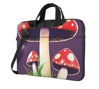 BYPPJGH Cartoon Mushroom Laptop Shoulder Bag For Men Women Briefcase Messenger Bag W/Strap Handle Waterproof Laptop Sleeve Bag 15.6 Inch