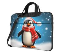 BYPPJGH Christmas Funny Penguin Laptop Shoulder Bag For Men Women Briefcase Messenger Bag W/Strap Handle Waterproof Laptop Sleeve Bag 14 Inch
