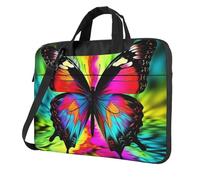 BYPPJGH Colorful Butterfly Laptop Shoulder Bag For Men Women Briefcase Messenger Bag W/Strap Handle Waterproof Laptop Sleeve Bag 13 Inch