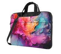 BYPPJGH Colorful Watercolor Painting Laptop Shoulder Bag For Men Women Briefcase Messenger Bag W/Strap Handle Waterproof Laptop Sleeve Bag 13 Inch