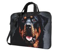 BYPPJGH Cool Rottweiler Dog Art Laptop Shoulder Bag For Men Women Briefcase Messenger Bag W/Strap Handle Waterproof Laptop Sleeve Bag 15.6 Inch