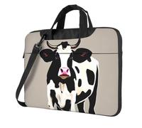 BYPPJGH Cow Black Spot Laptop Shoulder Bag For Men Women Briefcase Messenger Bag W/Strap Handle Waterproof Laptop Sleeve Bag 15.6 Inch