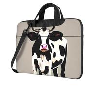 BYPPJGH Cow Black Spot Laptop Shoulder Bag For Men Women Briefcase Messenger Bag W/Strap Handle Waterproof Laptop Sleeve Bag 13 Inch