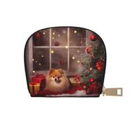 BYPPJGH Credit Card Holder Wallet for Women Ladies, Leather Zipper Card Wallet RFID Blocking Card Case Christmas Picture Small Coin Purse Accordion Wallet Gift