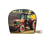 BYPPJGH Credit Card Holder Wallet for Women Ladies, Leather Zipper Card Wallet RFID Blocking Card Case Company Farm Tractors Small Coin Purse Accordion Wallet Gift