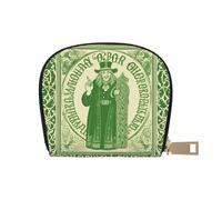 BYPPJGH Credit Card Holder Wallet for Women Ladies, Leather Zipper Card Wallet RFID Blocking Card Case Irish Blessing St Patrick's Day Small Coin Purse Accordion Wallet Gift