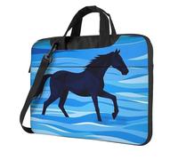 BYPPJGH Cross The River On Horseback Laptop Shoulder Bag For Men Women Briefcase Messenger Bag W/Strap Handle Waterproof Laptop Sleeve Bag 14 Inch